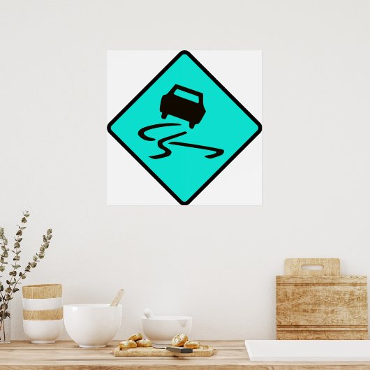 Slippery When Net Road Traffic Schild Australia Ca (Küche)