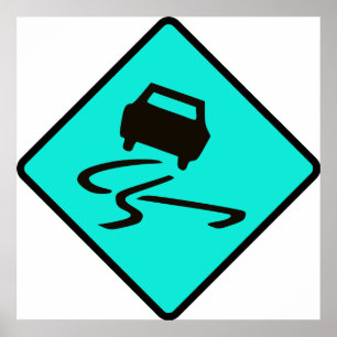 Slippery When Net Road Traffic Schild Australia Ca