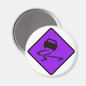 Slippery When Net Road Traffic Schild Australia Ca Magnet (Vorderseite/Rückseite)