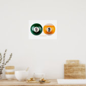 SlipperyJoe 69 Bälle harte Billardkügelchen Poster (Küche)