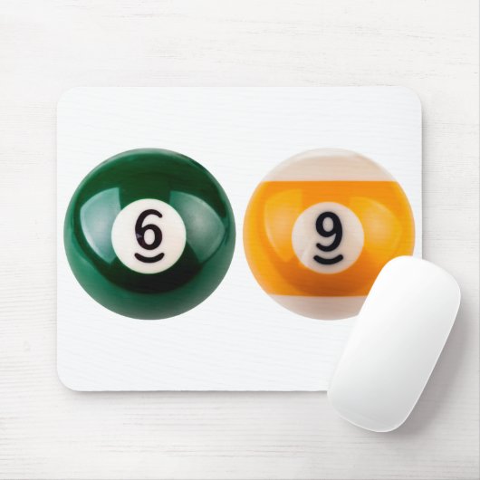 SlipperyJoe 69 harter Billardtisch zwei Billardkug Mousepad (Mit Mouse)