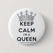 SlipperyJoe Behalte Calm Queen Königsschmuck Button (Vorderseite)