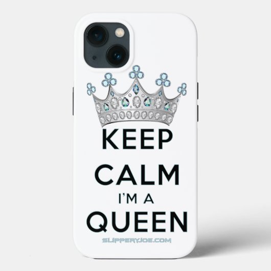 SlipperyJoe Behalte Calm Queen Königsschmuck Case-Mate iPhone Hülle (Rückseite)