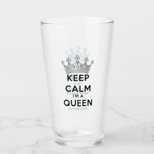 SlipperyJoe Behalte Calm Queen Königsschmuck Glas (Vorderseite)