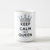 SlipperyJoe Behalte Calm Queen Königsschmuck Kaffeetasse (Mittel)