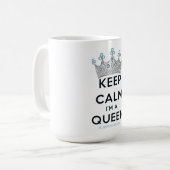 SlipperyJoe Behalte Calm Queen Königsschmuck Kaffeetasse (Vorderseite Links)