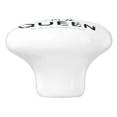 SlipperyJoe Behalte Calm Queen Königsschmuck Keramikknauf (Seitenansicht)