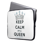 SlipperyJoe Behalte Calm Queen Königsschmuck Laptopschutzhülle (Vorderseite Links)