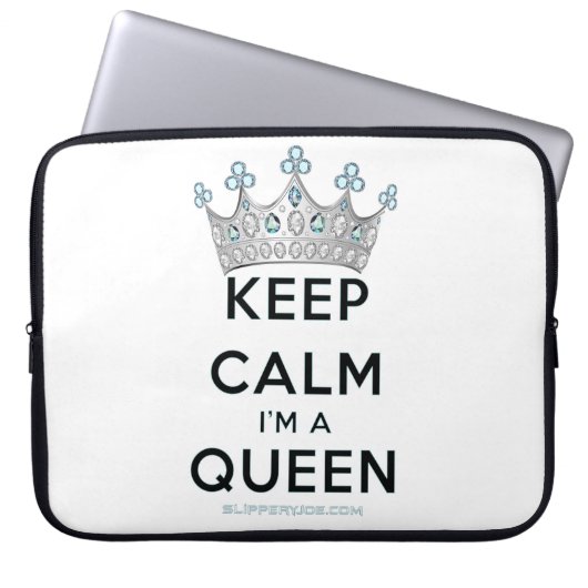 SlipperyJoe Behalte Calm Queen Königsschmuck Laptopschutzhülle (Vorderseite)