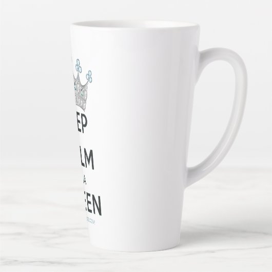 SlipperyJoe Behalte Calm Queen Königsschmuck Milchtasse (Rechts)