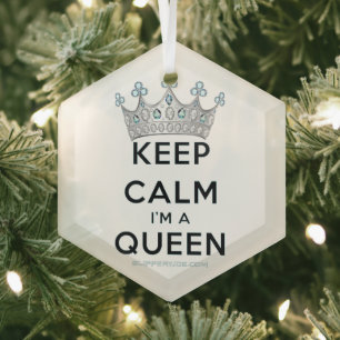 SlipperyJoe Behalte Calm Queen Königsschmuck Ornament Aus Glas