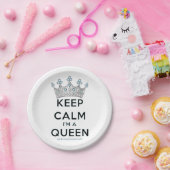 SlipperyJoe Behalte Calm Queen Königsschmuck Pappteller (Party)