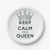 SlipperyJoe Behalte Calm Queen Königsschmuck Pappteller (Vorderseite)