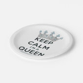 SlipperyJoe Behalte Calm Queen Königsschmuck Pappteller (Schrägansicht)