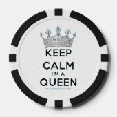SlipperyJoe Behalte Calm Queen Königsschmuck Pokerchips (Vorderseite)