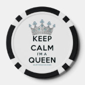 SlipperyJoe Behalte Calm Queen Königsschmuck Pokerchips (Rückseite)