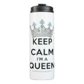 SlipperyJoe Behalte Calm Queen Königsschmuck Thermosbecher (Vorderseite)