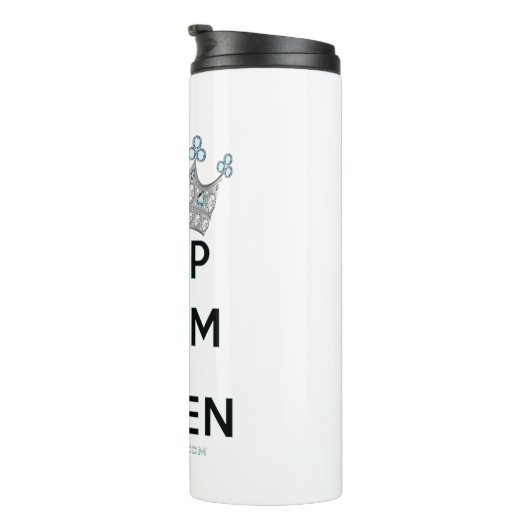 SlipperyJoe Behalte Calm Queen Königsschmuck Thermosbecher (Nach rechts gedreht)
