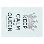 SlipperyJoe Behalte Calm Queen Königsschmuck Tischdecke (Vorderseite (Horizontal))