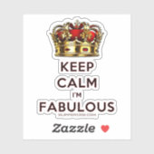 SlipperyJoe behalte eine wunderbare, ruhige Krone Aufkleber (Blatt)