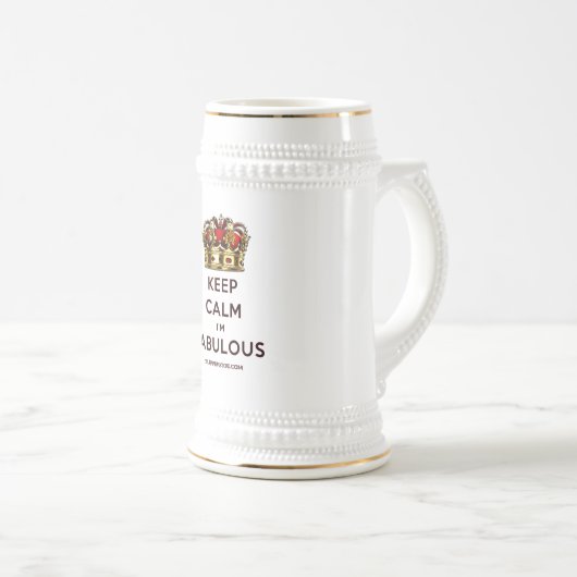 SlipperyJoe behalte eine wunderbare, ruhige Krone Bierglas (VorderseiteRechts)