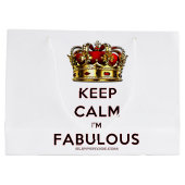 SlipperyJoe behalte eine wunderbare, ruhige Krone Große Geschenktüte (Rückseite)