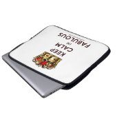 SlipperyJoe behalte eine wunderbare, ruhige Krone Laptopschutzhülle (Vorne Knopf)