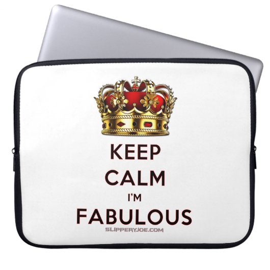 SlipperyJoe behalte eine wunderbare, ruhige Krone Laptopschutzhülle (Vorderseite)