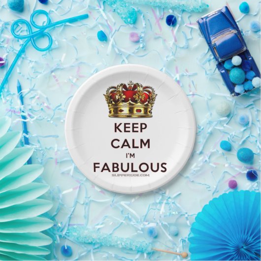 SlipperyJoe behalte eine wunderbare, ruhige Krone Pappteller (Party)