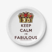 SlipperyJoe behalte eine wunderbare, ruhige Krone Pappteller (Vorderseite)