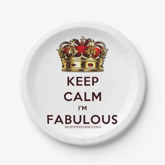 SlipperyJoe behalte eine wunderbare, ruhige Krone Pappteller (Vorderseite)