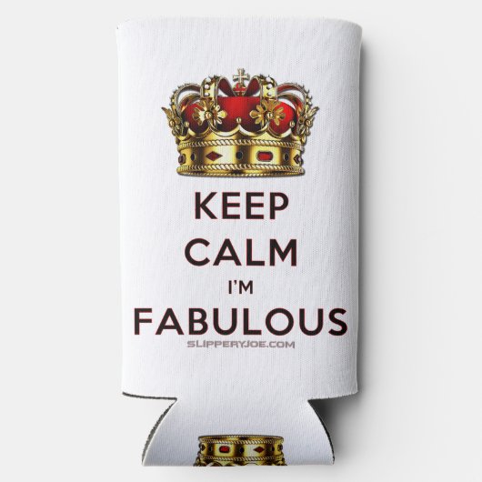 SlipperyJoe behalte eine wunderbare, ruhige Krone Selters Dosenkühler (Rückseite)