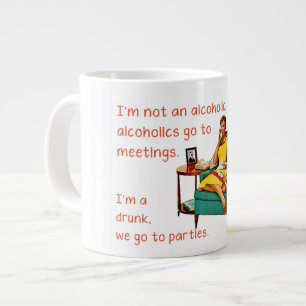 SlipperyJoe beim geselligen Trinken Party Vintage  Jumbo-Tasse