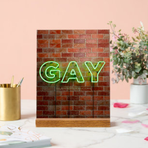 SlipperyJoe beleuchtet Gay Neon-Zeichen hell leben Acrylschild