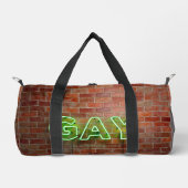 SlipperyJoe beleuchtet Gay Neon-Zeichen hell leben Duffle Bag (Vorderseite)