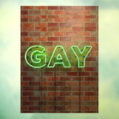 SlipperyJoe beleuchtet Gay Neon-Zeichen hell leben Fensteraufkleber (Blatt 3)