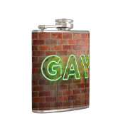 SlipperyJoe beleuchtet Gay Neon-Zeichen hell leben Flachmann (Rechts)