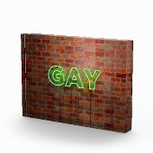 SlipperyJoe beleuchtet Gay Neon-Zeichen hell leben Fotoblock (Rechts)