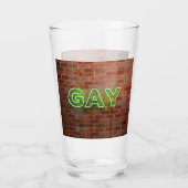 SlipperyJoe beleuchtet Gay Neon-Zeichen hell leben Glas (Rückseite)