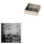 SlipperyJoe beleuchtet Gay Neon-Zeichen hell leben Gummistempel (Stempel)