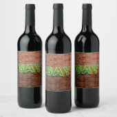 SlipperyJoe beleuchtet Gay Neon-Zeichen hell leben Weinetikett (Flaschen)