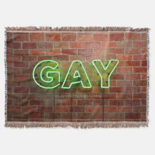 SlipperyJoe beleuchtetes schwules Neon-Schild hell Decke