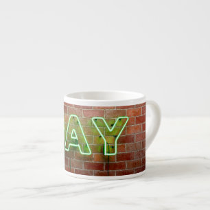 SlipperyJoe beleuchtetes schwules Neon-Schild hell Espressotasse