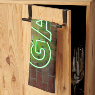 SlipperyJoe beleuchtetes schwules Neon-Schild hell Geschirrtuch