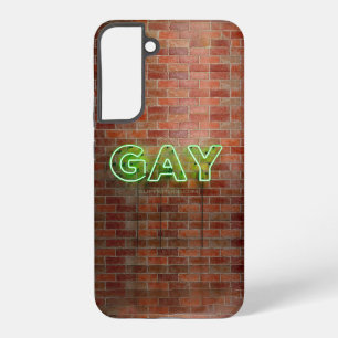SlipperyJoe beleuchtetes schwules Neonschild hell Samsung Galaxy Hülle