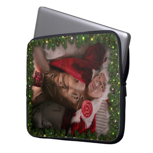 SlipperyJoe Candy Canes männliche Lollipop-Farbgeb Laptopschutzhülle (Vorderseite Links)