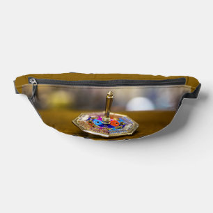 SlipperyJoe Chanukka-Dreidel-Geschenk achteckiger Bauchtasche