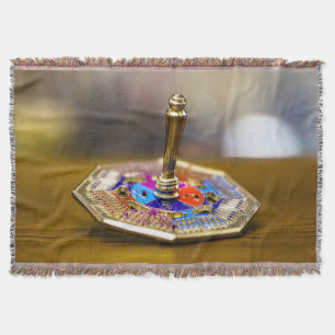 SlipperyJoe Chanukka-Dreidel-Geschenk achteckiger Decke