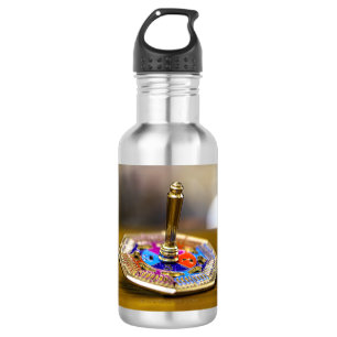SlipperyJoe Chanukka-Dreidel-Geschenk achteckiger Edelstahlflasche