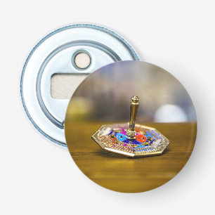 SlipperyJoe Chanukka-Dreidel-Geschenk achteckiger Flaschenöffner